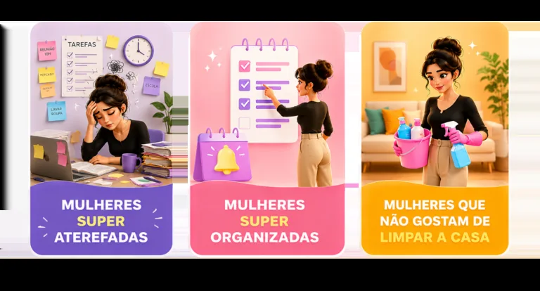 Mulheres organizadas com rotinas e checklists