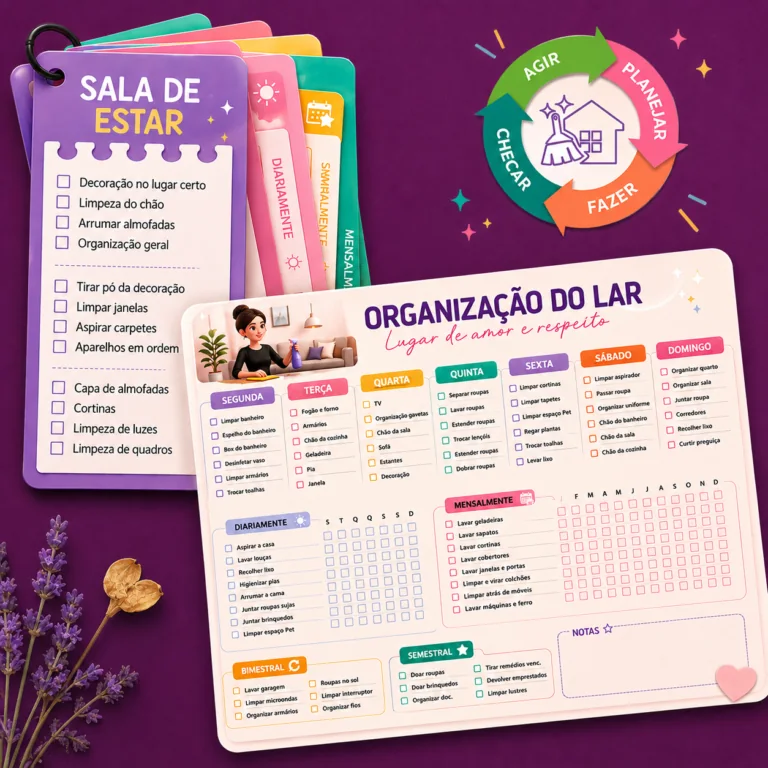 Rotinas e checklists para organização do lar